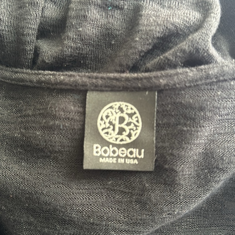 Bobeau Wrap Top Womens size M Black Deep V-Neck size M - Picture 7 of 8